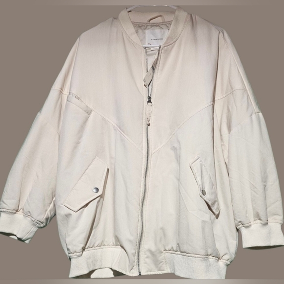 Anthropologie NWT Oversized Bomber Jacket | Cream | $138 | No Longer Sold - Picture 6 of 7